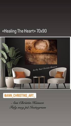 Healing the heart 70x90 (5) henger i stua mi