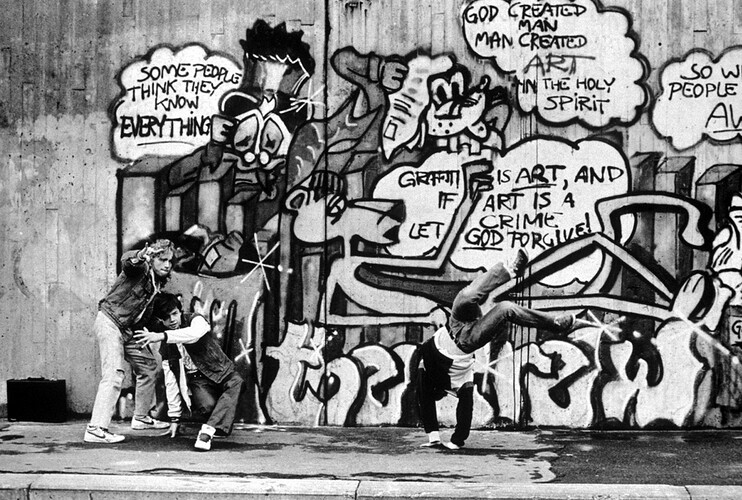 The Crew, første norske graffitipiece, Brynseng, Oslo 1984_Foto Gard Andreas Frantzsen, Gategallerier