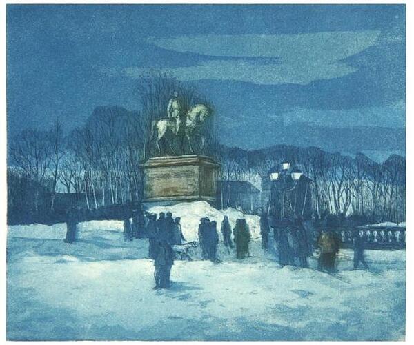 Hans_Saenger_-_Ved_Kongens_død