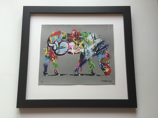 Martin Whatson の「 ZEBRA」 Martin Whatson Hand Finished Zebra Print Edition of 30. Norwegian